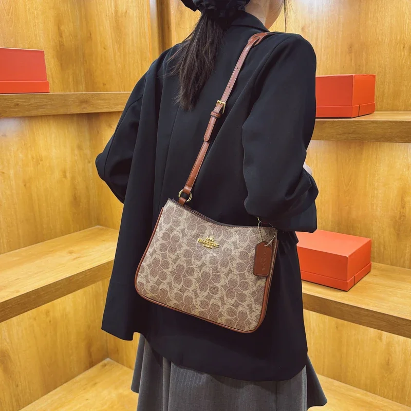 

Элегантная женская модная кожаная сумка через плечо, роскошная классическая дизайнерская сумка через плечо для стильной повседневной носки