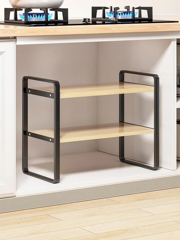 

Многослойный кухонный держатель для кастрюли Ra, микроволновая печь под шкафом для раковины, перегородка, подставка для плиты, железный материал, домашнее использование