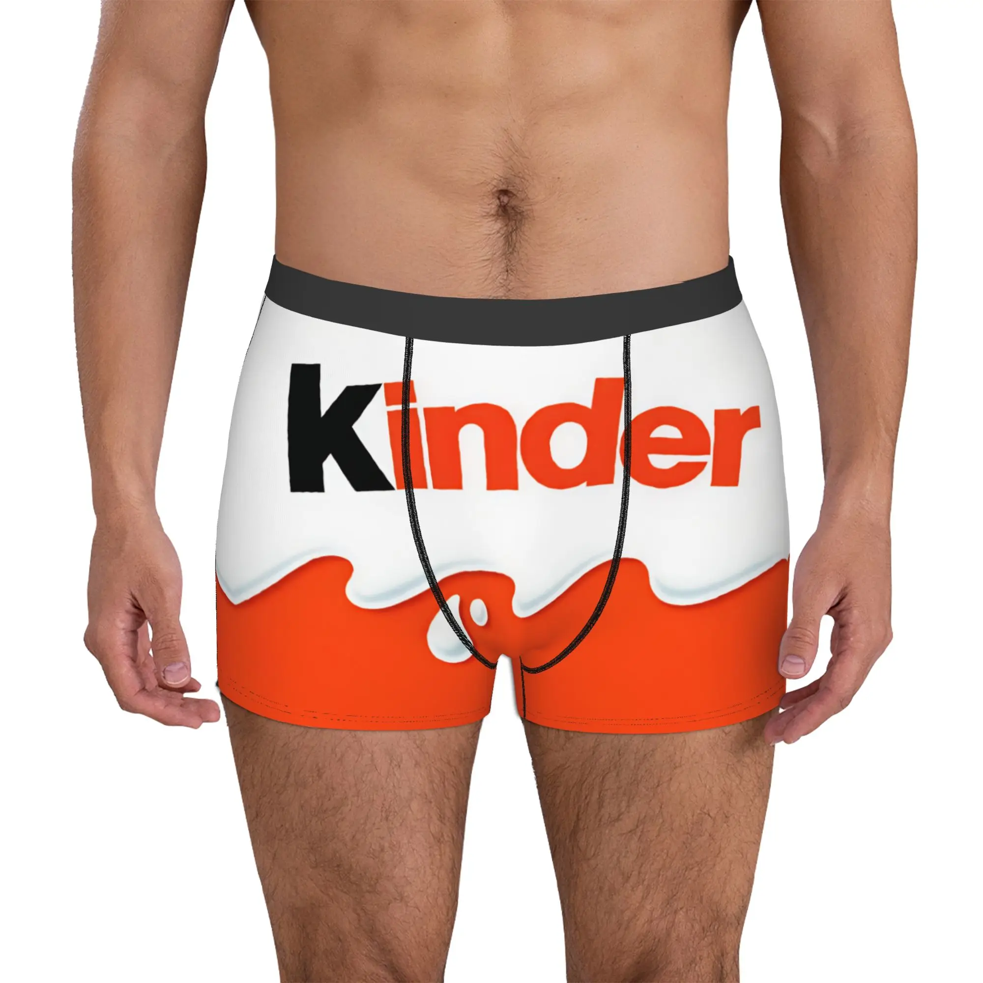 K-Kinder B-Bueno Calzoncillos tipo bóxer de chocolate para hombre, ropa interior, calzoncillos divertidos