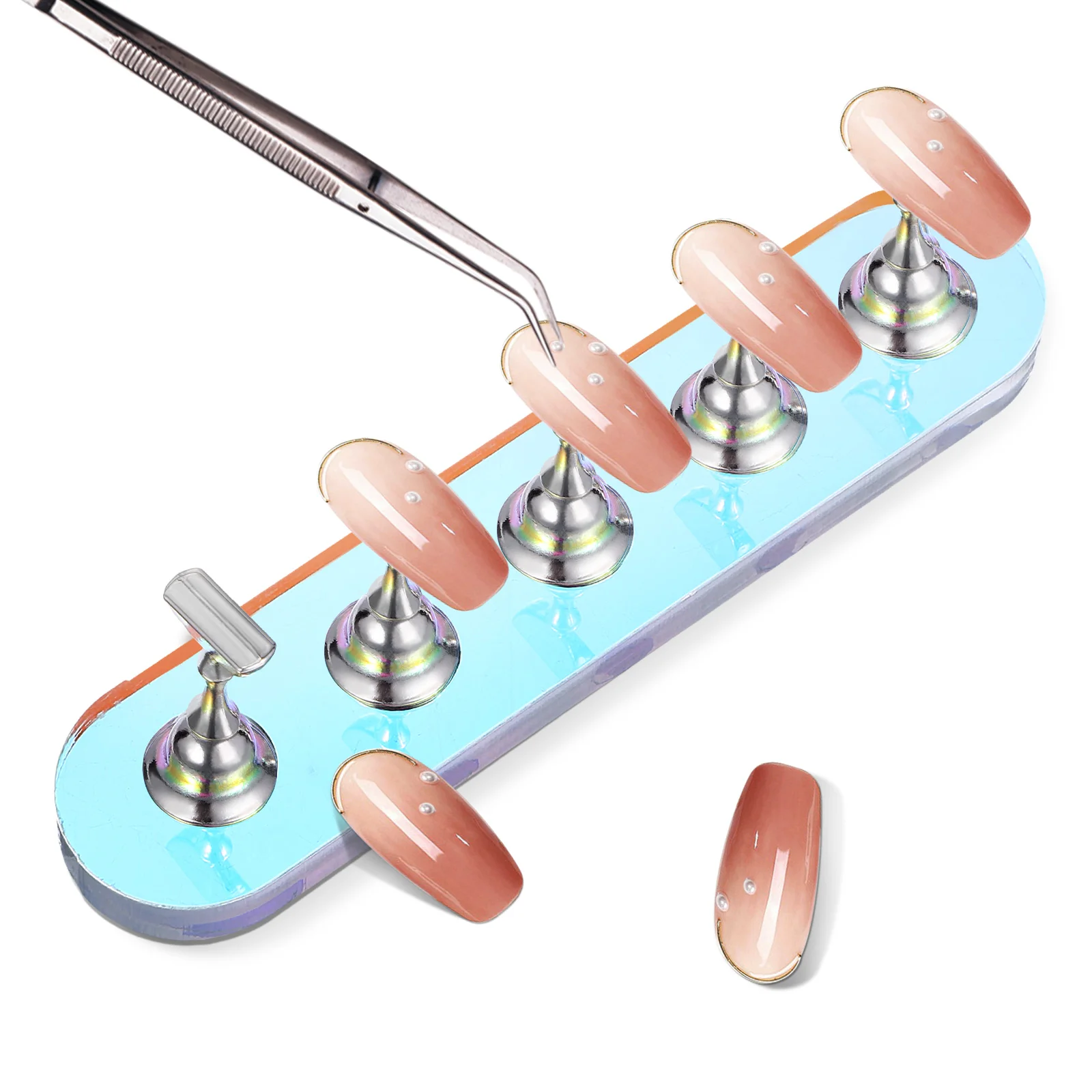 

Acrylic Plate Stand Fake Nails Holder For Painting Press On Sturdy Display Ideal Nail Art Salons DIY Enthusiasts Long Use