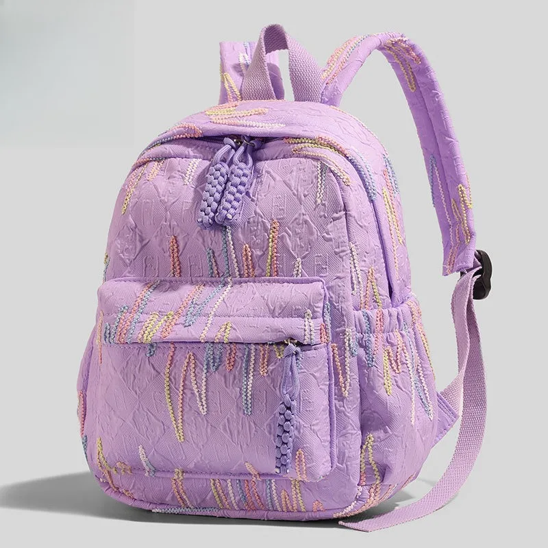 1 قطع أزياء الحد الأدنى على ظهره عارضة Daypack كتلة اللون طالب حقيبة مدرسية القطن قماش خفيفة الوزن حقيبة السفر
