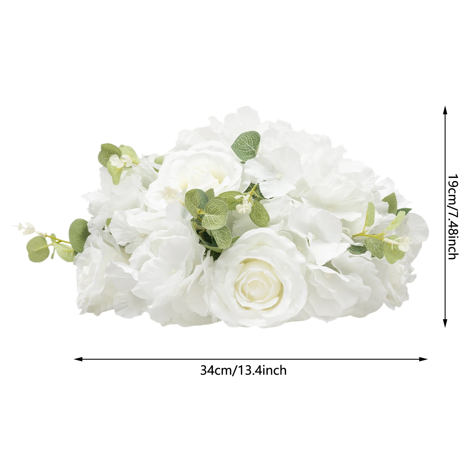 6 قطع من كرات الزهور الاصطناعية لتزيين الطاولة، محور حريري مع قاعدة بلاستيكية لحفلات الزفاف وأعياد الميلاد والديكور الداخلي