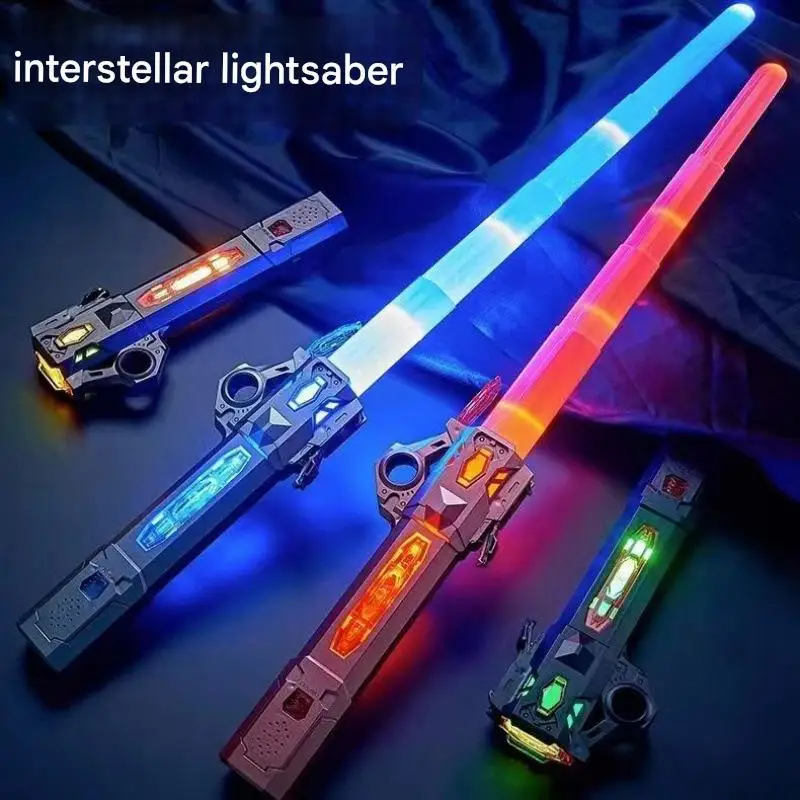 Spada laser Giocattolo per bambini Spada laser Stella 2 in 1 Flash Stick Bastone fluorescente Capelli Sciabola luminosa Spada giocattolo per bambini Luce RGB