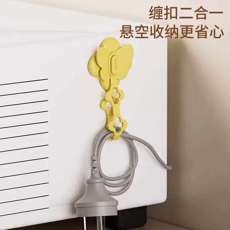 8Pcs torage wire winding, wire plug hook, data cable holder, multi-function wire organizer, power cord tidying gadget