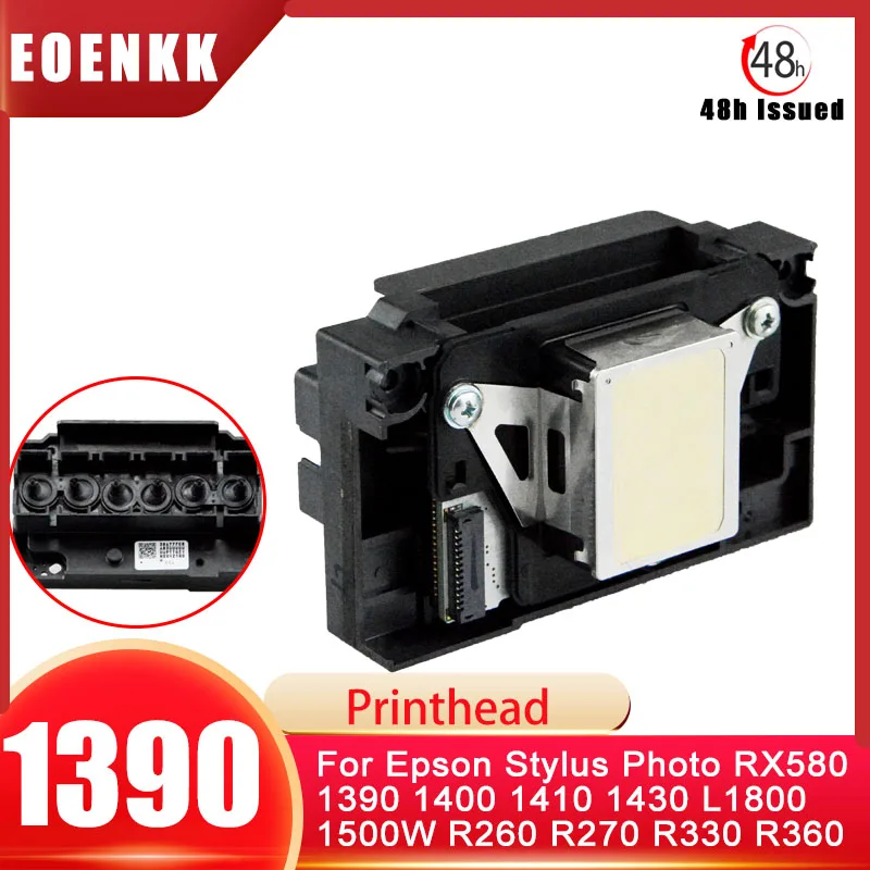 Cabeça de impressão para cabeça de impressão Epson, 1390, F173050, F173030, F173060, 1400, 1410, 1430, L1800, R270, R260, R265, R1390, R390