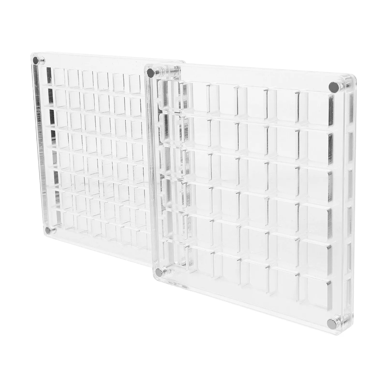 

Набор из 2 прозрачных акриловых шкатулок-органайзеров для украшений в форме ракушки: для серег, ожерелий, колец, декоративный многосекционный футляр для мелочей