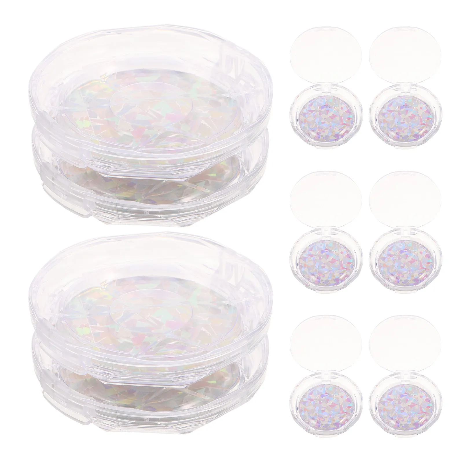 10Pcs Eyelash Packing Box Sturdy Plastic Acrylic Lash Case Storage Box for False Lashes Travel on-The-Go Clean Organized