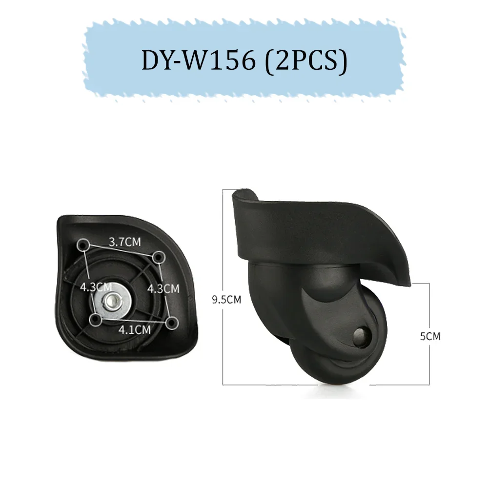 For Diplomat Luggage Replacement Dual-Wheel Casters 360-Degree Swivel Wheels Luggage Wheel Replacement Parts