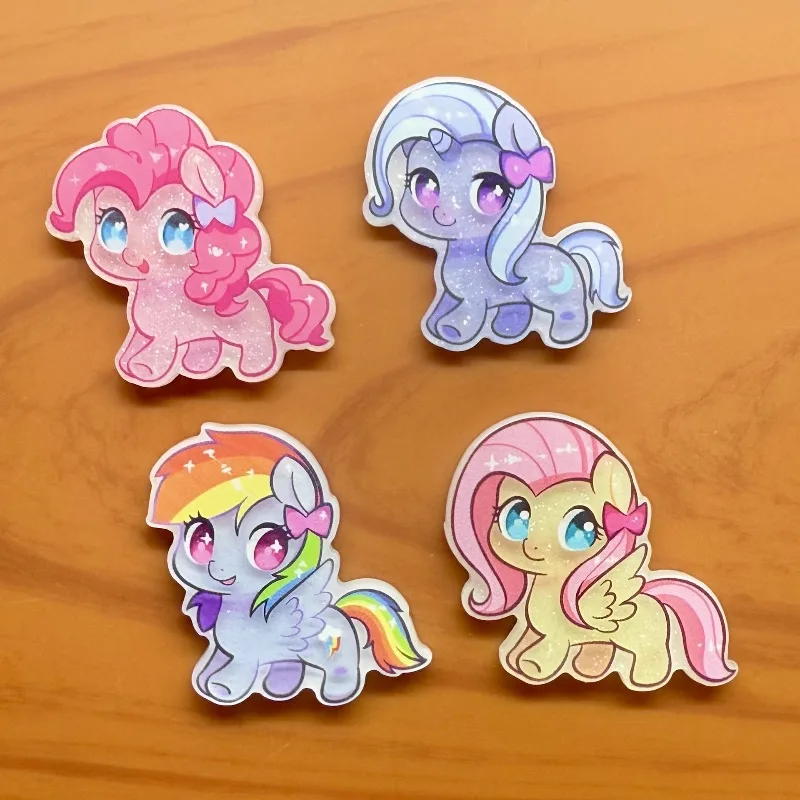 

My Magical Little Ponys Acrylic Hair Clips Mini Duckbill Clips for Girls Sweet Hair Accessories Side Bangs & Broken Hair