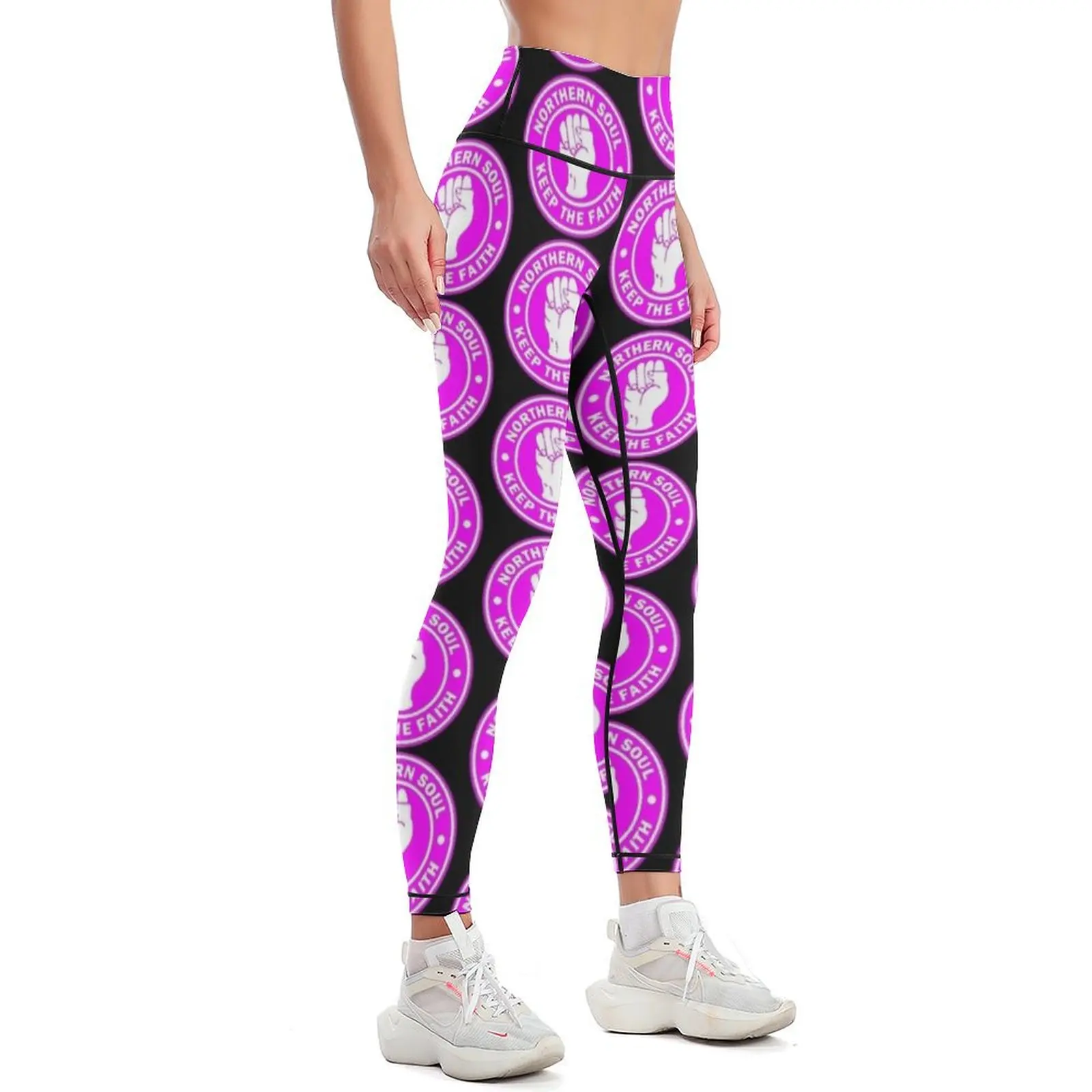 Northern Soul Keep The Faith in Pink Leggings sport legging high waist Golf wear for girls Womens Leggings