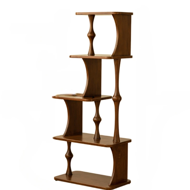 

Solid wood shelving, minimalist living room bookshelf, multi-layer storage rack, flower shelf, floor standing living room