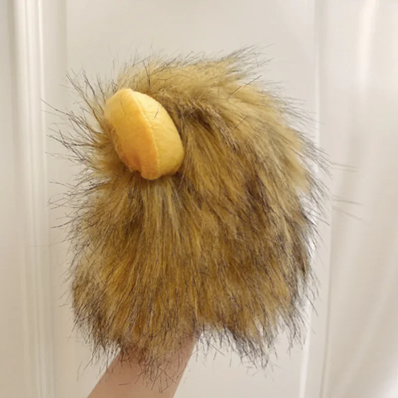 Cat Costume Cute Lion Mane Cat Wig Hat Cosplay Clothes Cap Dress Up Puppy Kitten Halloween Christmas Party Decoration Supplies