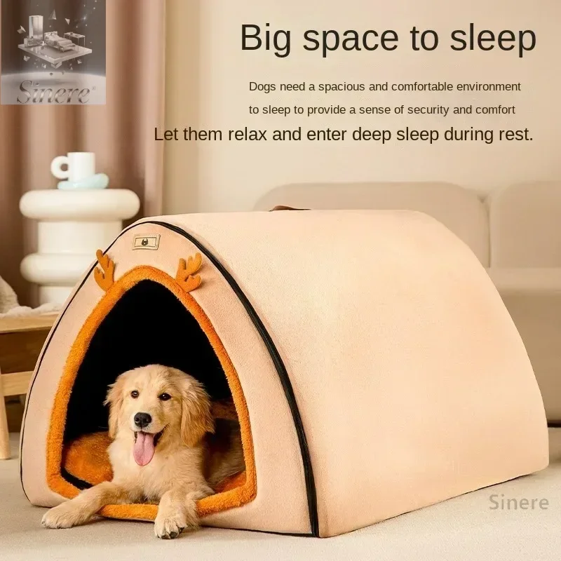 

Гнездо для больших собак «Золотистый ретривер» Домик для собак Товары для домашних животных AcceThe Kennel теплая взимку и можно демонстрировать и постирать