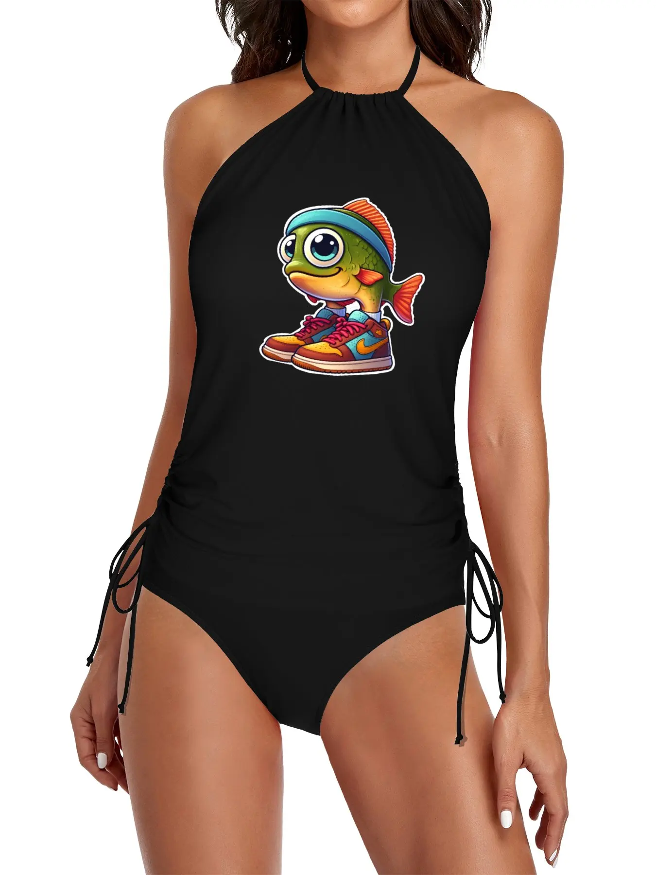 

Fish wearing tennis shoes Split Swimsuit Set Summer women's dress beach dresses 2025