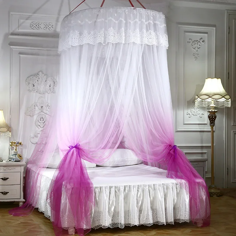 3 Doors Adult Kid Baby Bed Nets Canopy Bedcover Mosquito Net Curtain Bedding Romantic Baby Girl Round Dome Tent Cotton