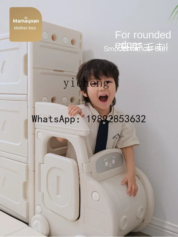 AH لعبة أطفال لتخزين السيارة، رف تخزين متعدد الطبقات لغرفة الأطفال، خزانة ذات سعة كبيرة #5