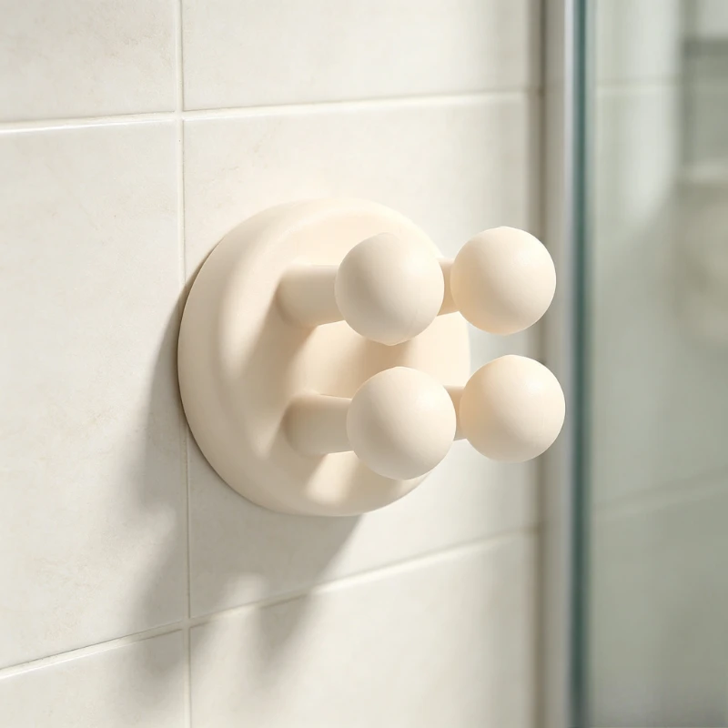No Drill Adhesive Wall Hooks Multifunctional Bathroom Storage Hook for Toothpaste Razor Punch-free Wall Hanging Organizer