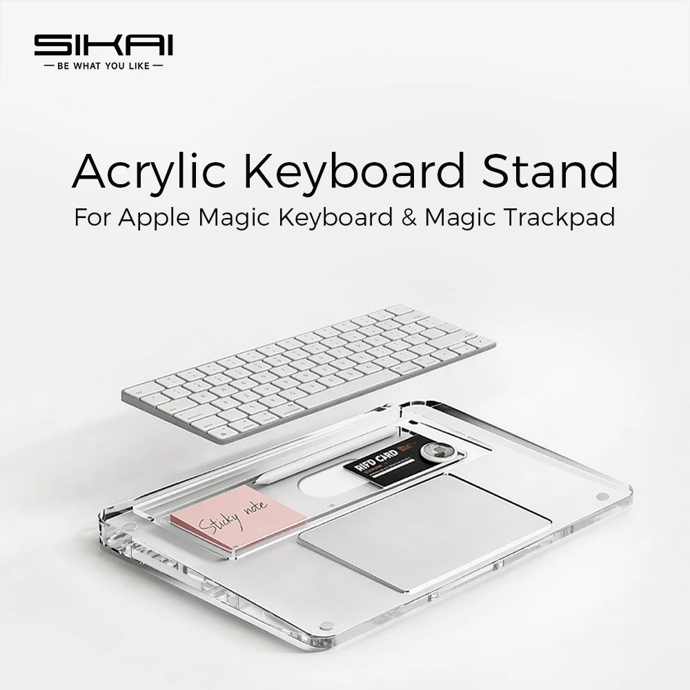 Support de clavier en acrylique pour Apple Magic Keyboard, repose-poignet pour iMac Magic Trackpad 2/3, base de clavier avec Touch ID et pavé numérique