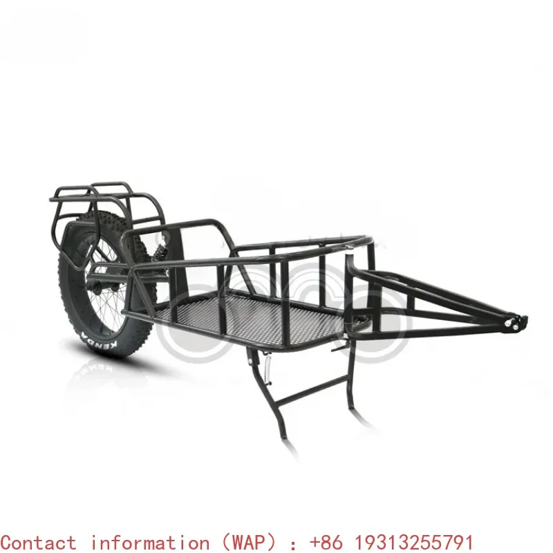 

【Best-selling】Single Wheel Tire Bicycle Cargo Trailer for Hunting Steel Frame Electric Bike Trailer with Suspension