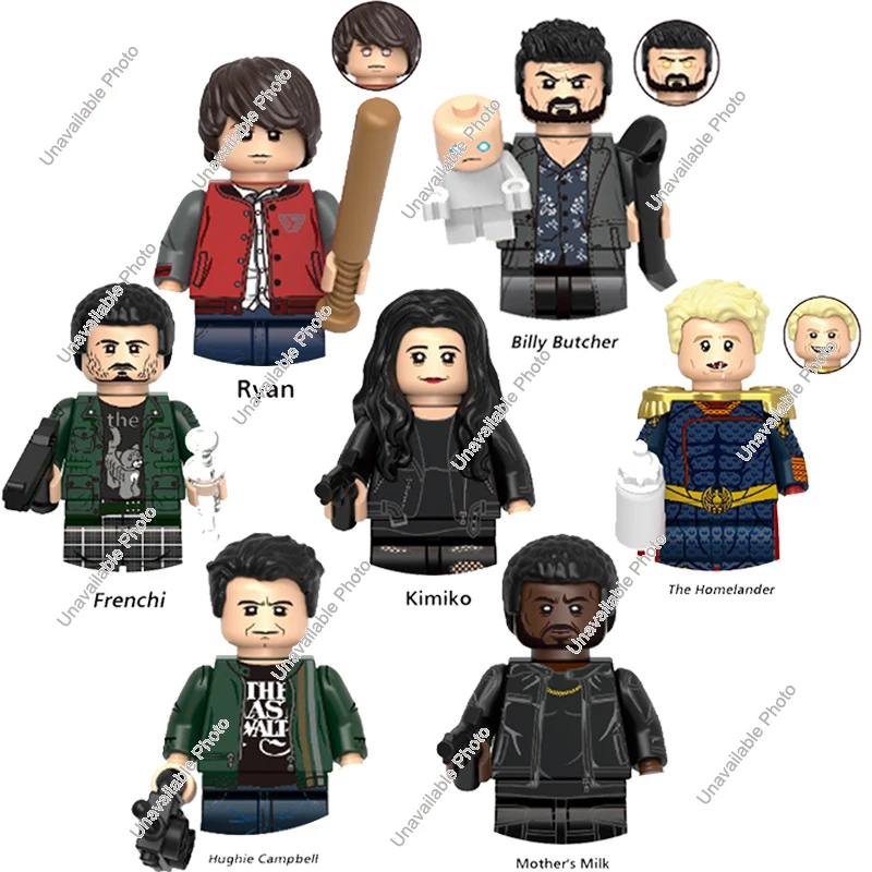 Anime Figures Heroes Bricks Dolls para Crianças, Brinquedos Quentes, Os Meninos, Homelander, Luz das Estrelas, Rainha, Malévola, Malévola, Mini Action Figure, Montar Presente