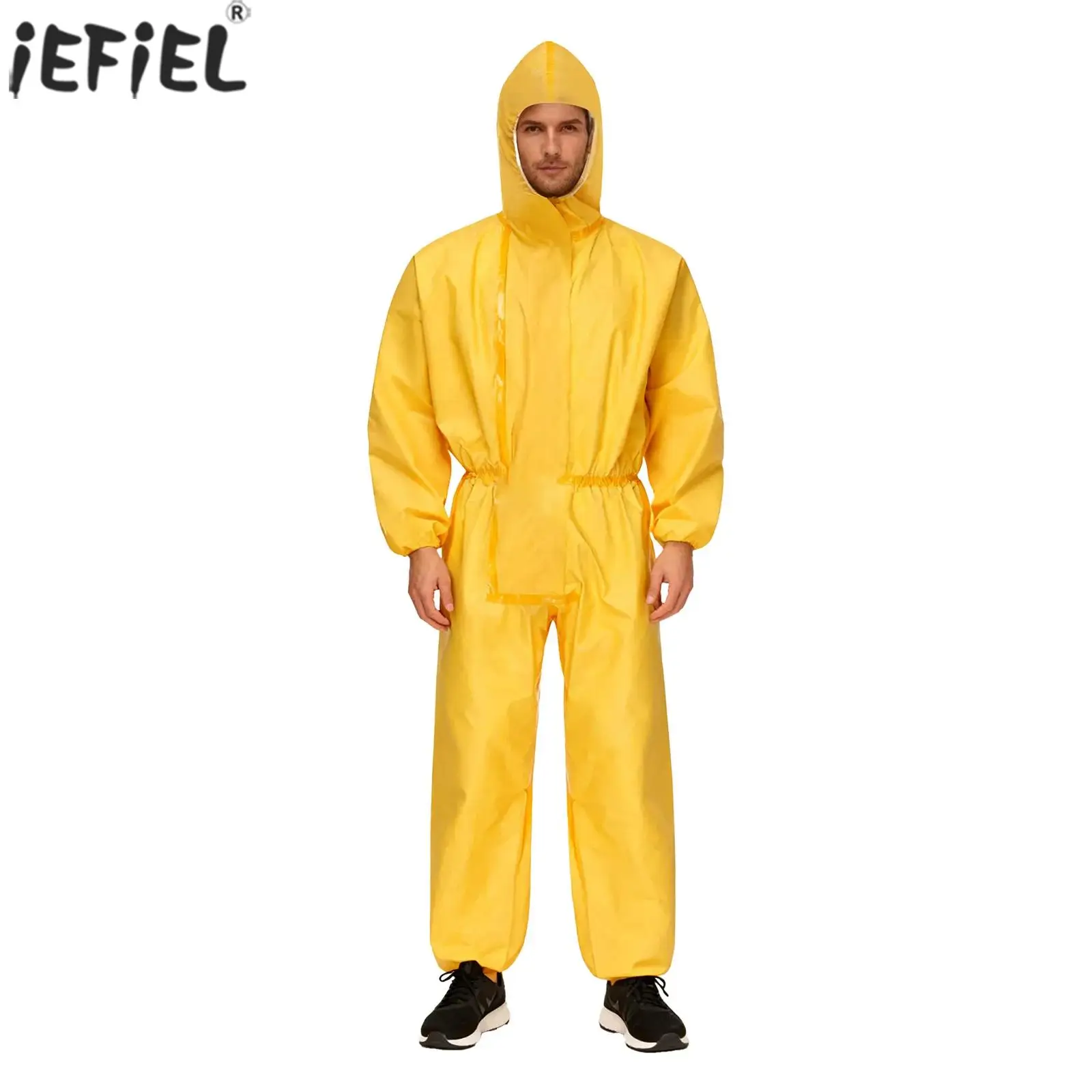 Unisex Daily Protective Hoodie Working Coveralls Waterproof Jumpsuit for Lab Transport Spraying Paint Workshop Work Rompers