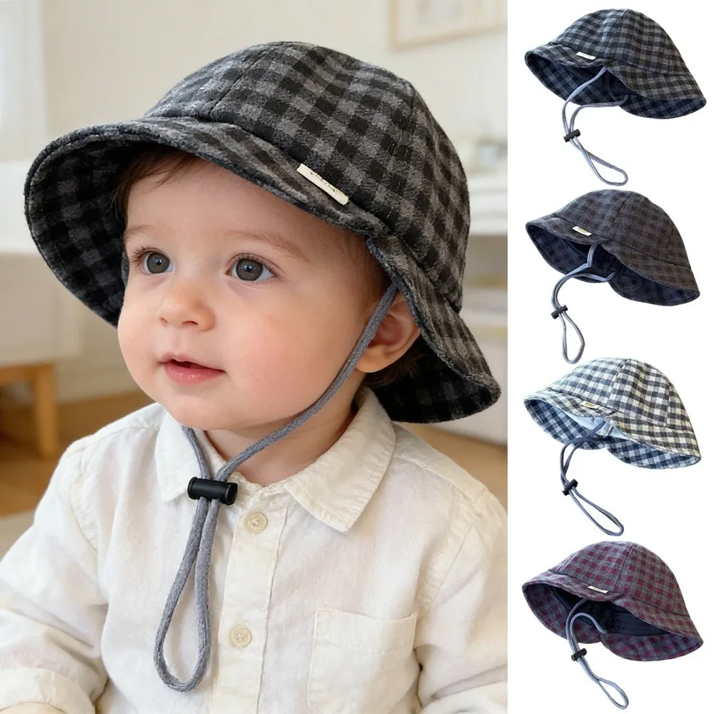 

Новая клетчатая шляпа-панама с регулируемой застежкой, ветрозащитная, для летнего сезона