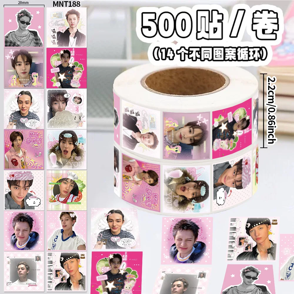 Kpop CORTIS James Keonho Roll Stickers 500Pcs Cute Photocard Stickers Journal Diary Fans Collectible Gift