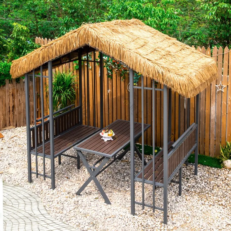 

Outdoor pavilion courtyard thatched pavilion garden outdoor agritainment leisure area awning Chinese pastoral pavilion