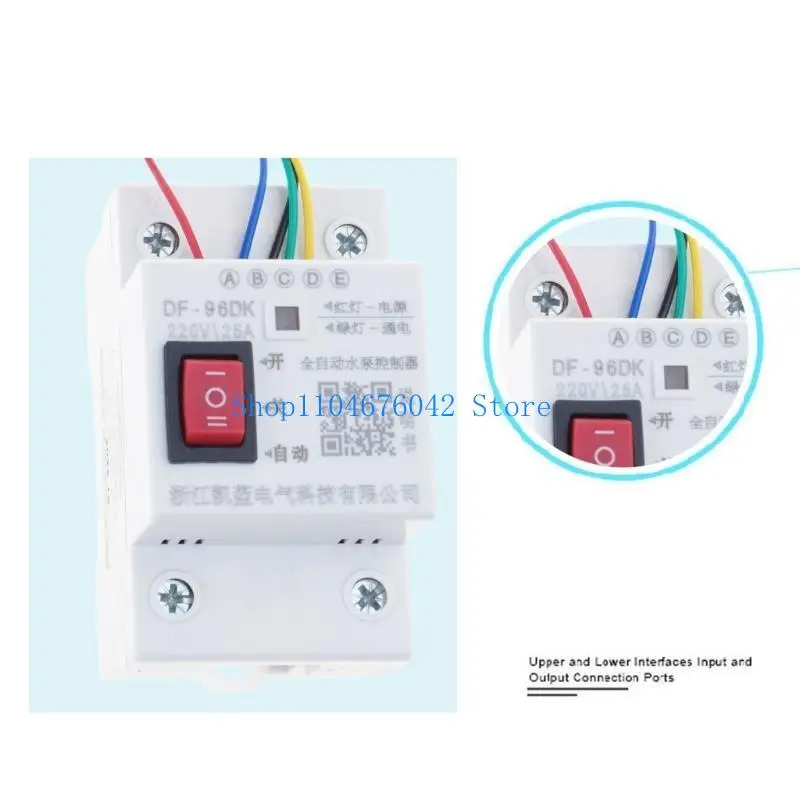 652F DF-96ED Automatic Water Level Controller 10A 220V Height Detection Cistern Pump Switch With 3 Probes