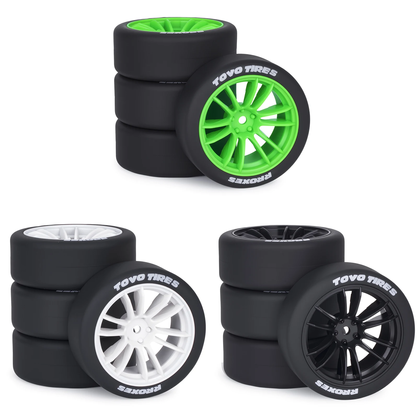 4 Pneus de Drift Rígidos de 65 - Rc Drift Car Hard Plastic Tires 1/10 avaliação e preço