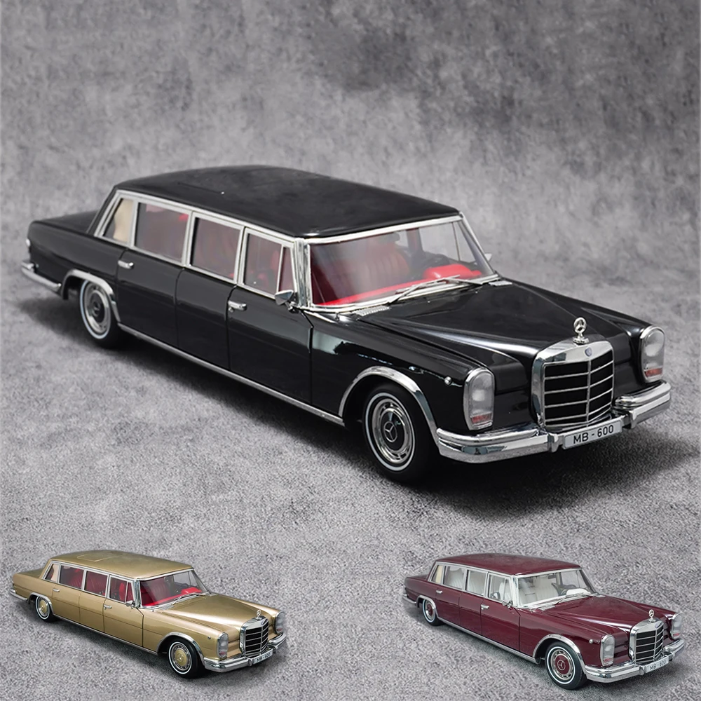 

1:18 Mercedes Pullman Extended Version W100 600 LWB Classic Car Simulation Alloy Die-Cast Car Model For Collection Display
