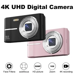 Digital Camera Autofocus 50MP FHD 1080P Children Camera 16x Zoom Built-In Flash Video Cameras Birthday Gifts For Adults And Kids