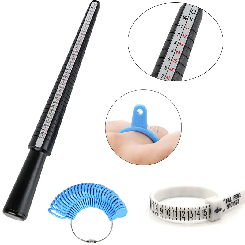 

1 комплект, пластиковые кольца, искатель, оправка, набор для измерения пальцев для рукоделия, изготовление ювелирных изделий своими руками, инструменты для измерения размера кольца ювелирных изделий