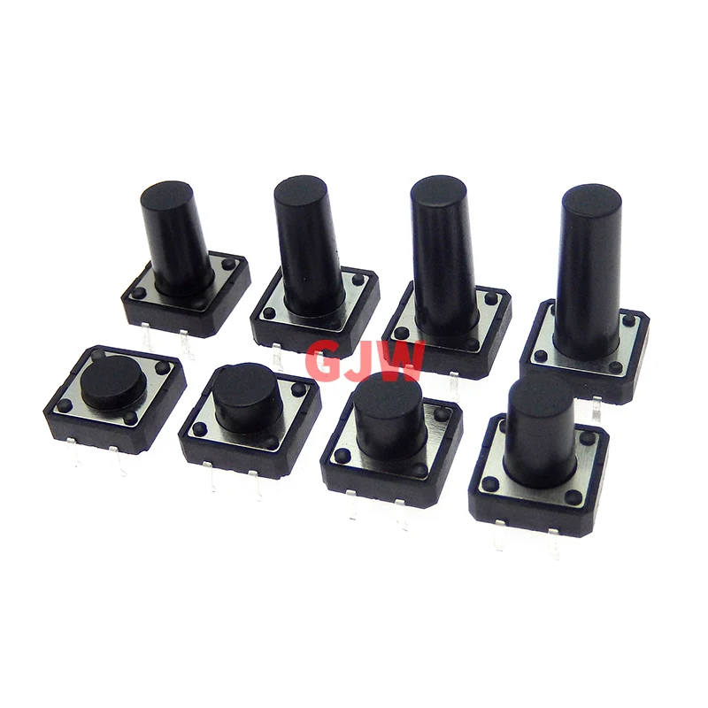 10PCS Tactile Tact Mini Push Button Switch Micro switch 12x12 12*12*4.3mm 5mm 6 7 8 9 10 11 12-21mm 4Pinc tact switch