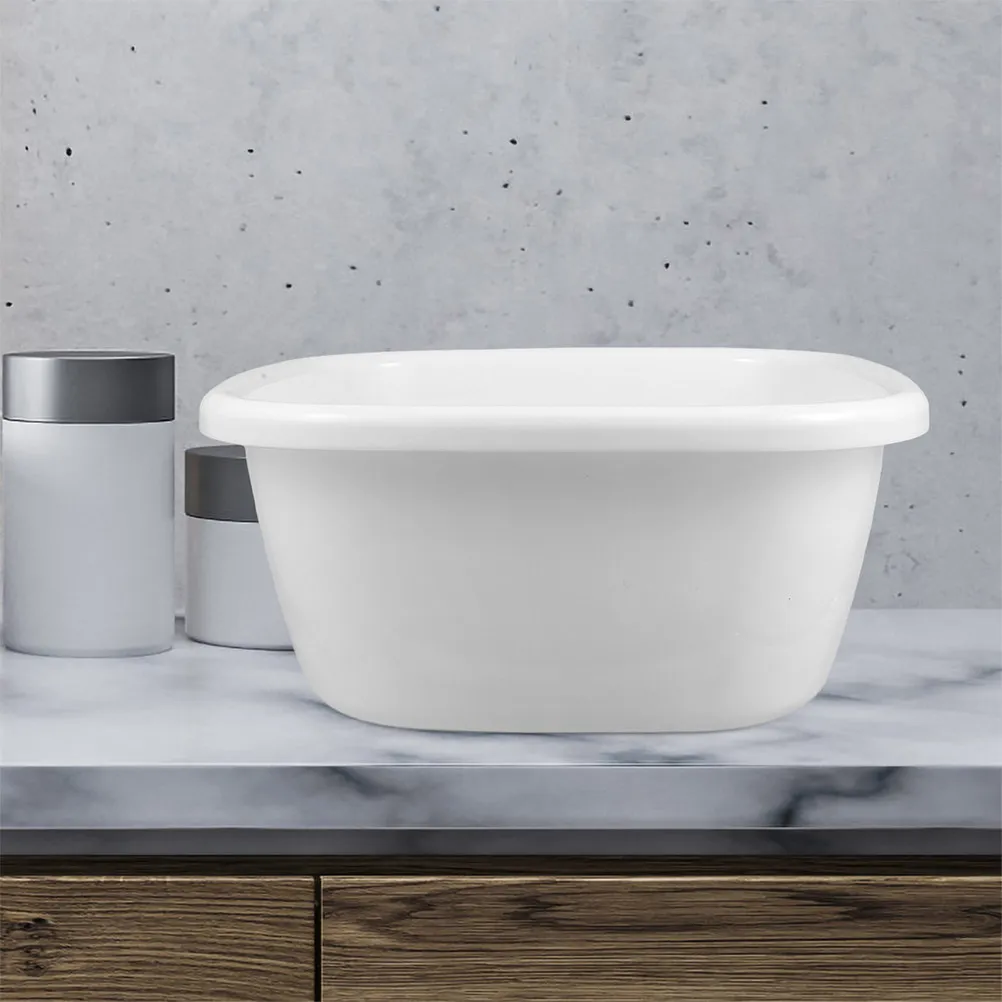 

3pcs Plastic Wash Basin Round Foot Bath Tub For Home Laundry Face Washing Bottles Sink Dish Pan Compact Bathroom Travel