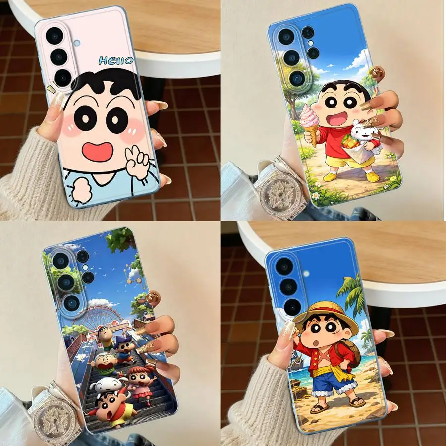Phone Cover Case for Samsung Galaxy S26 Ultra S24 S22 FE S25Ultra S21 S25 Edge Note 20 Ultra 10 S23 S20 Plus S26 Crayon