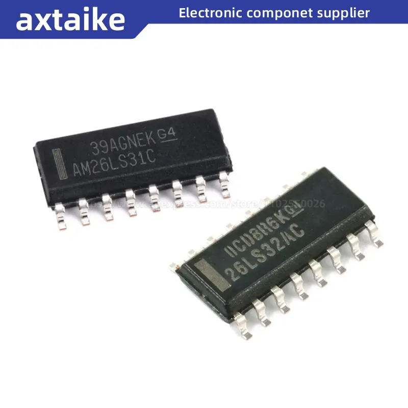 10PCS AM26LS31CDR AM26LS32ACDR SOIC-16 AM26LS31C 26LS32AC SMD RS-422 Interface IC Quad Diff Line