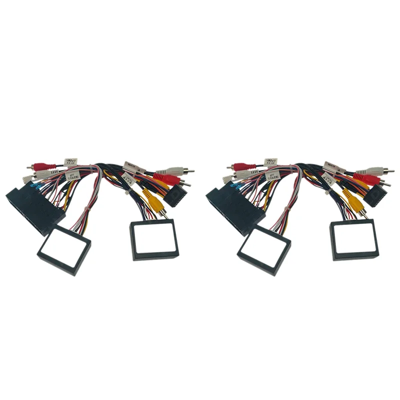 

2X Car 16PIN Android Audio Power Radio Wire Harness With Canbus Box Car Accessories For Hyundai Santafe IX45 2015