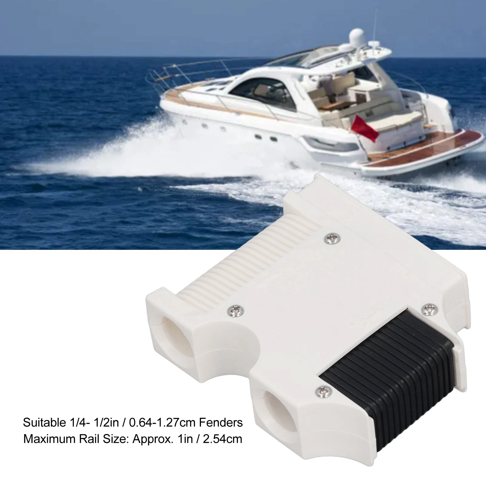 

2PCS Boat Fender Hanger Crashproof Multifunctional PA Boat Rail and Cleat Fender Clip