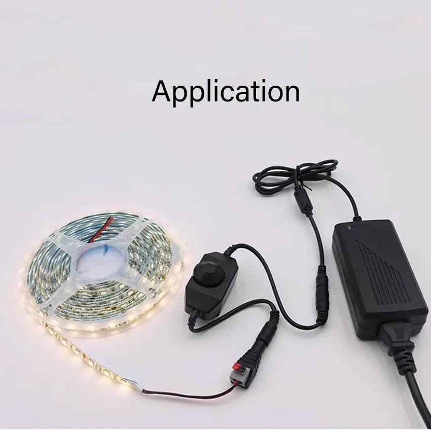 

1-10PC DC 12V 24V Stepless Knob LED Dimmer Switch Controller for 3528 5050 Single Color LED Strip Light Dimmer Adjust Brightness