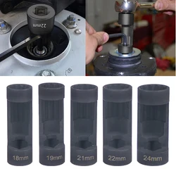 Drive Suspension Shock Tool, Strut Nut Socket Set, Ferramenta de reparo do carro, 18mm, 19mm, 21mm, 22mm, 24mm, 5Pcs