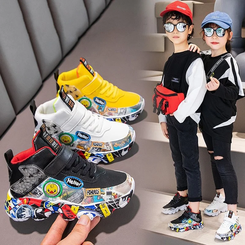 Spring Fall Kids Shoes for Boys Girls Child Sneakers Casual Shoes Leather Flats Winter Girls Boys Sports Shoes Zapatos De Niños