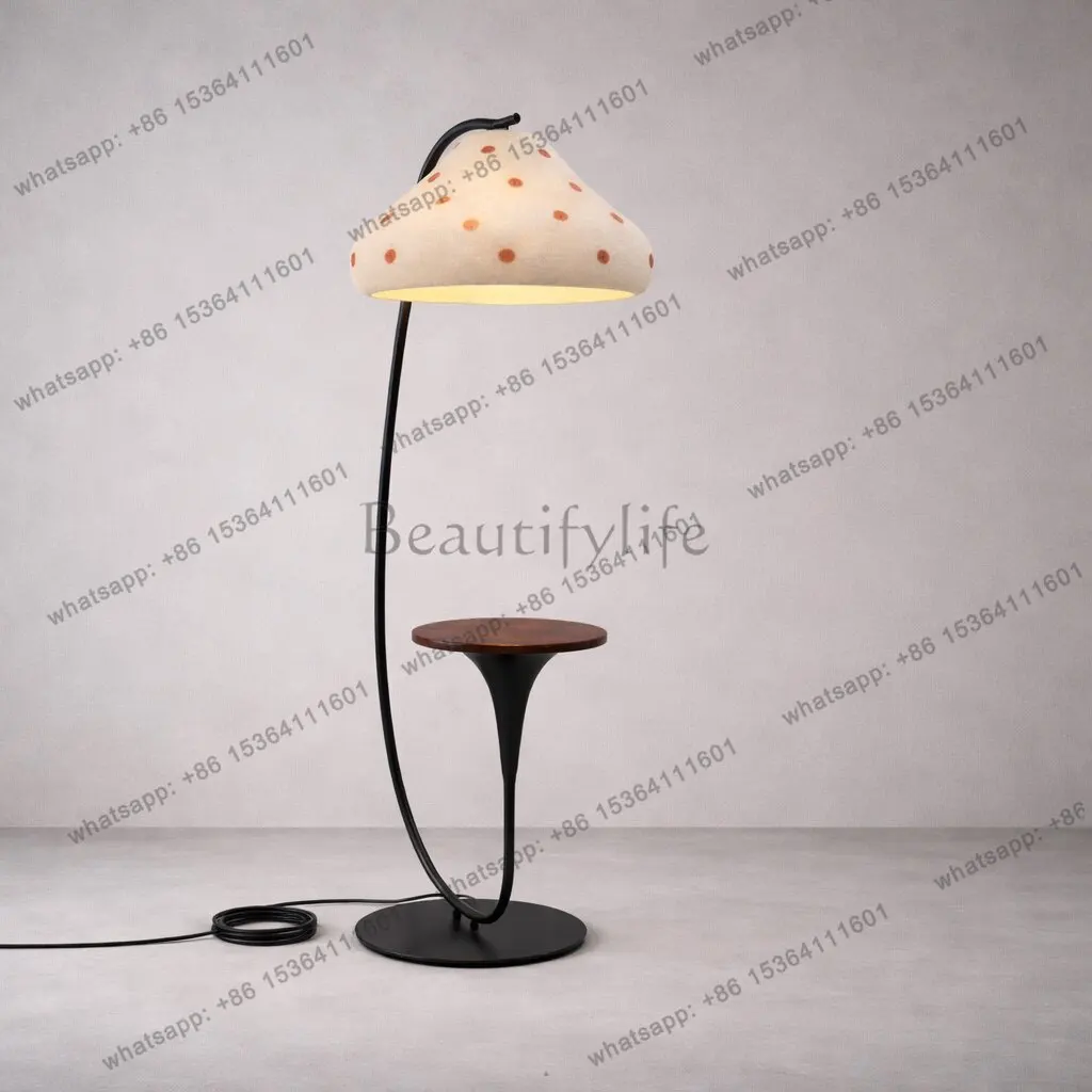 Creative floor-to-ceiling luminous objects, living room decoration, vintage with shelves