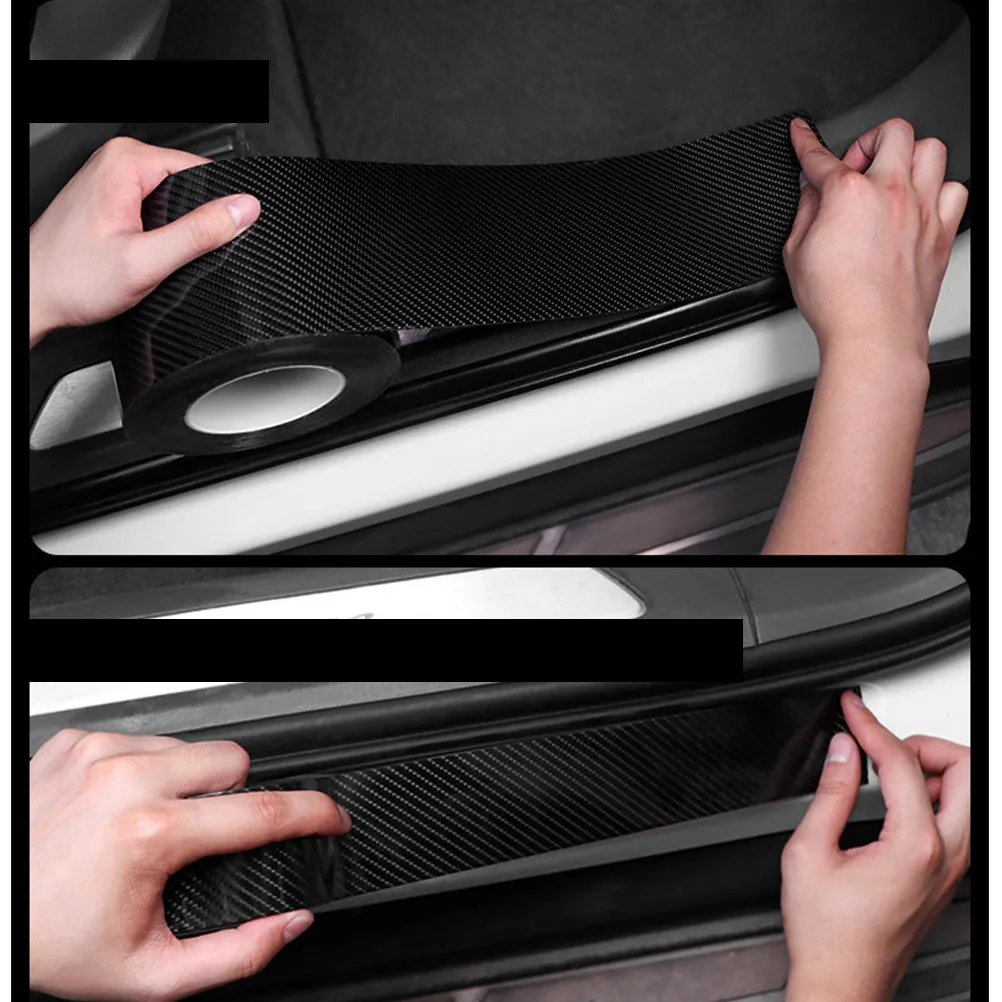 

1 Roll Premium Carbon Fiber Car Door Anti-Scratch Strip Bumper Protector Auto Body for All Vehicles Easy Install