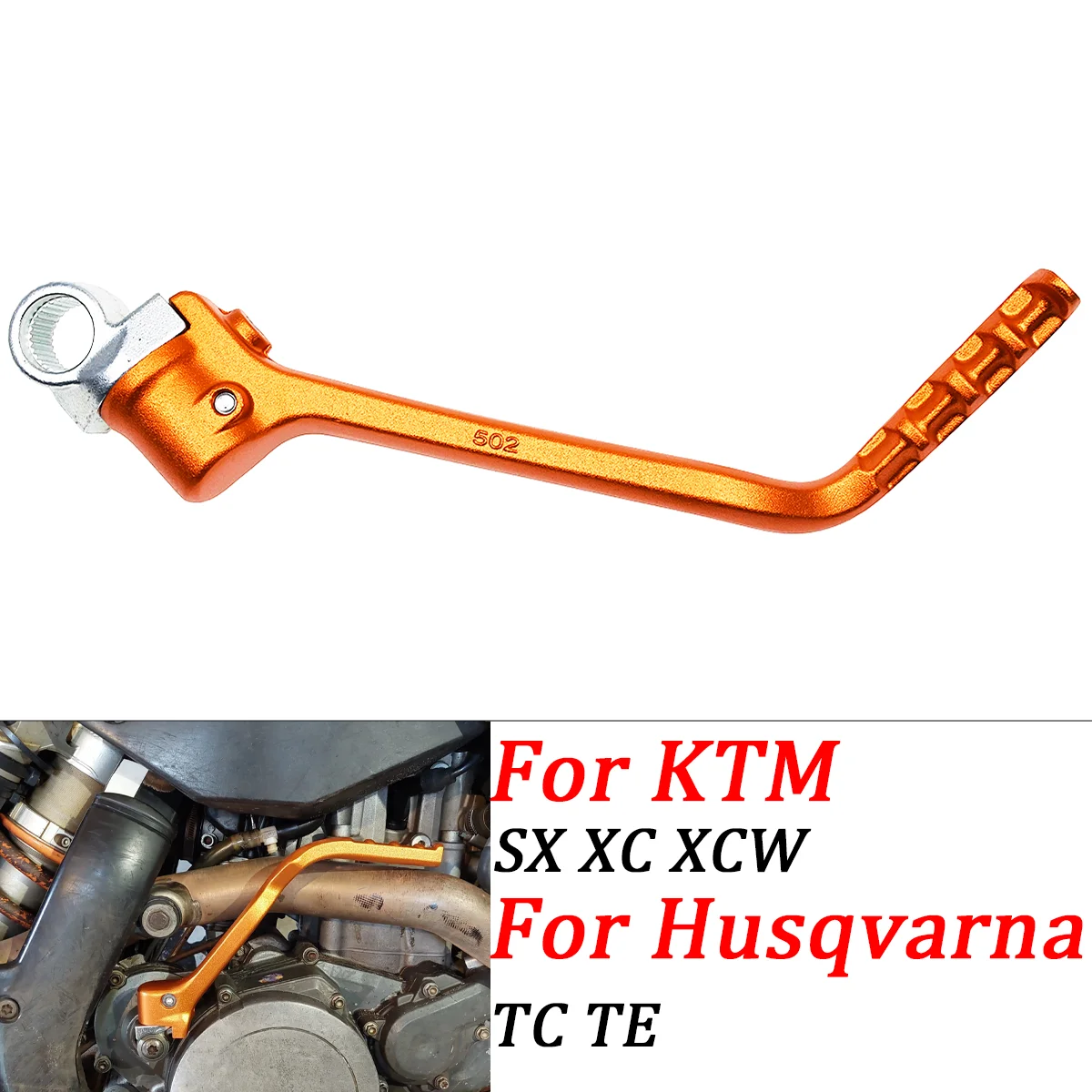 

For KTM SX125 SX150 XC150 XCW200 For Husqvarna TC125 TE125 Motocross 7075 Aluminum Forged Kick Starter Start Lever 2012-2016