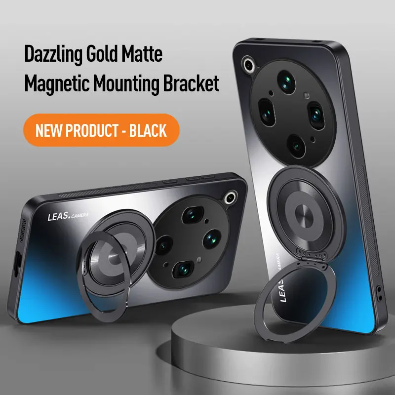 Luxuriöse Stoßfeste AG Mattierte Weiche Handyhülle mit Ständer für OPPO Find X9 Ultra Magnetischer Drehbarer Ringhalter Schutzhülle