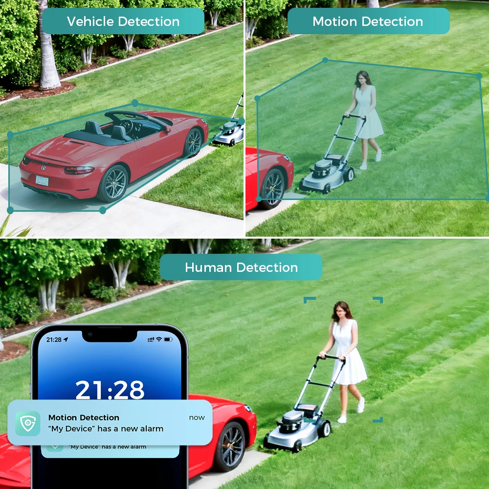 كاميرا Hiseeu 4K 8MP 12MP POE IP صوت خارجي H.265 Onvif زاوية واسعة 2.8 مللي متر رؤية ليلية ملونة مراقبة فيديو منزلية أمن #5