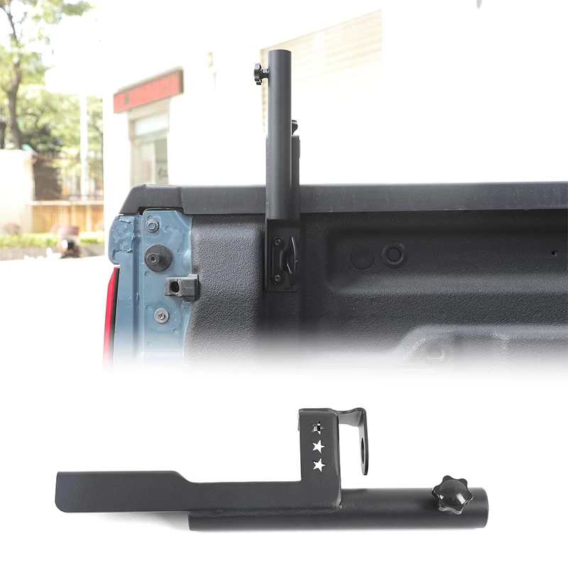 Fixing Flag Antenna Mount Pickup Bed Left Side Flagpole Antenna Holder Carbon Steel Car Accessories For Ford Maverick 2022-2026
