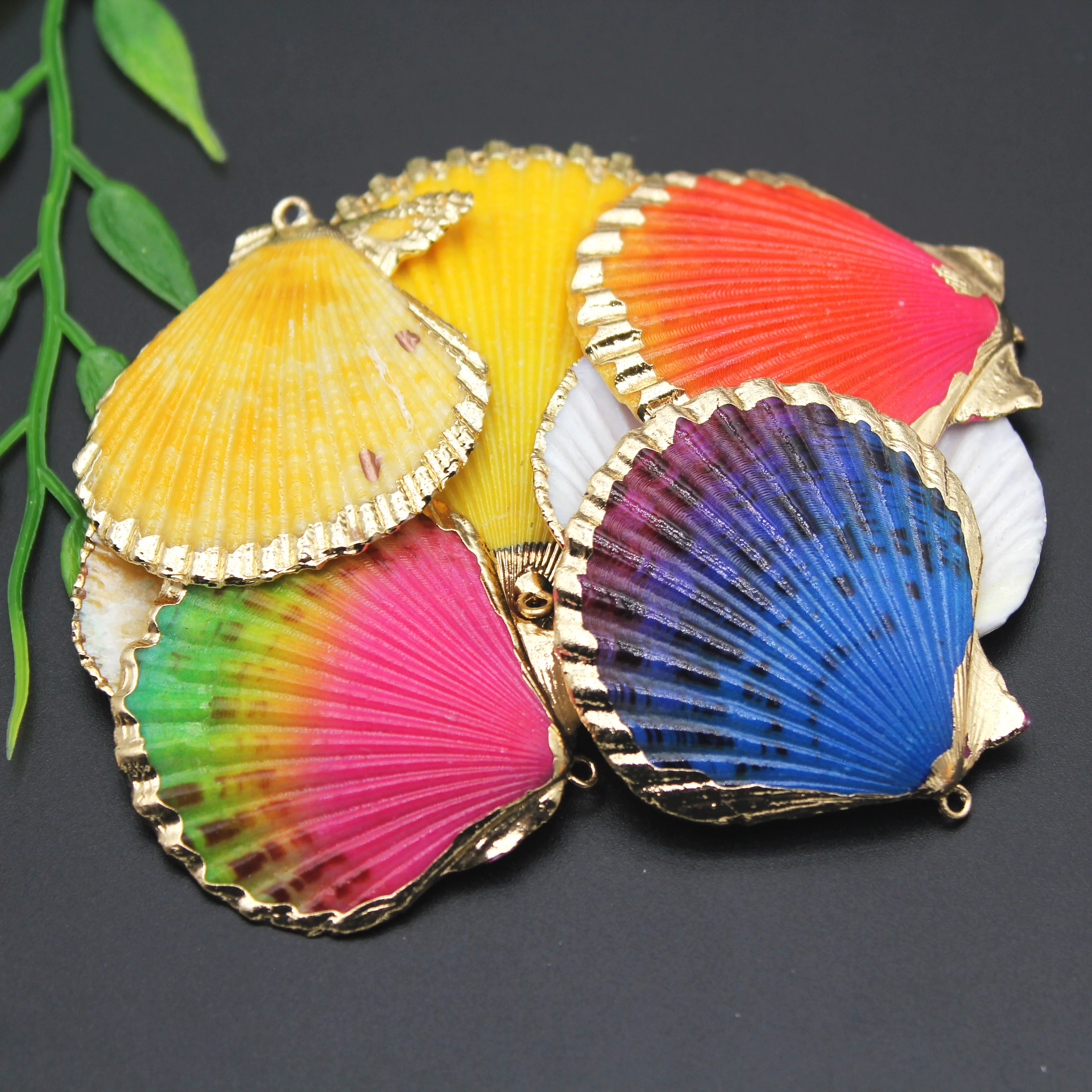 Natural Shell Exquisite Fashion Pendant Gold-plated For Jewelry Making DIY Necklace Bracelet Earrings Handmade Accessories