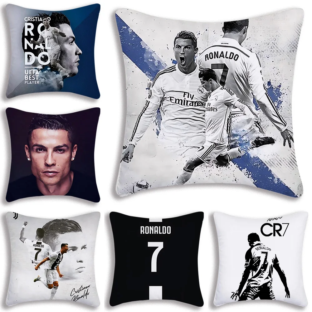 Pillow Covers Decorative CR7 Cushions Cover for Sofa Pilow Cases Pillowcases 50x50 Pillowcase 40x40 Throw Pillows Car Decoration